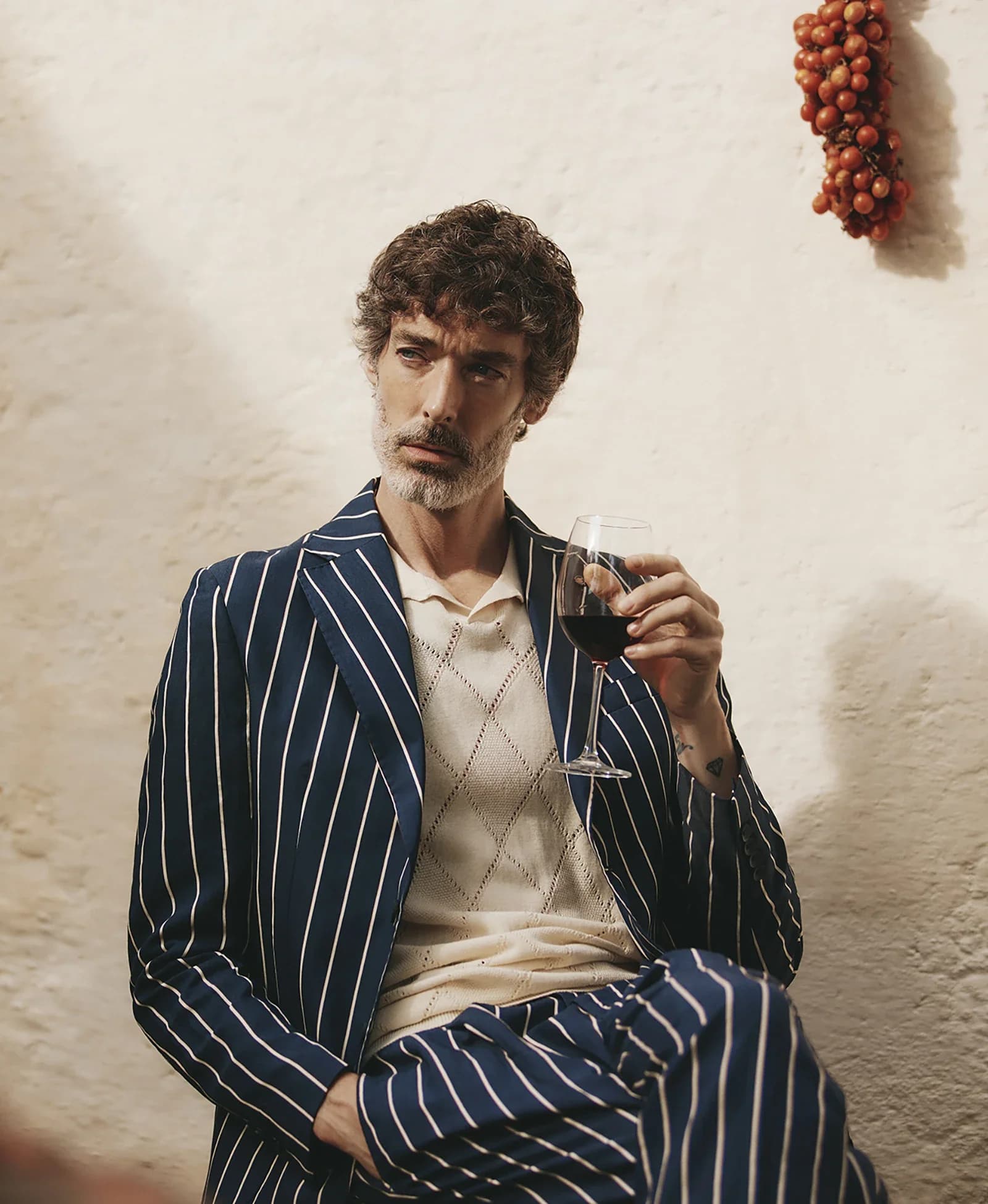 Paul Miranda — pinstripe tailoring